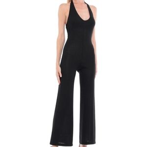Sparkle jersey halterneck jumpsuit